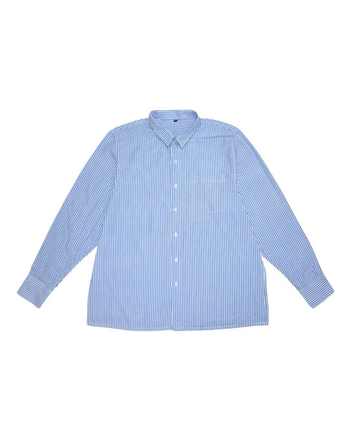 Handwoven Blue Pinstripe Shirt – Long Sleeve