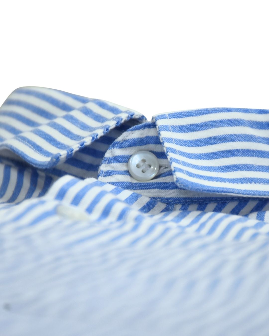 Handwoven Blue Pinstripe Shirt – Long Sleeve