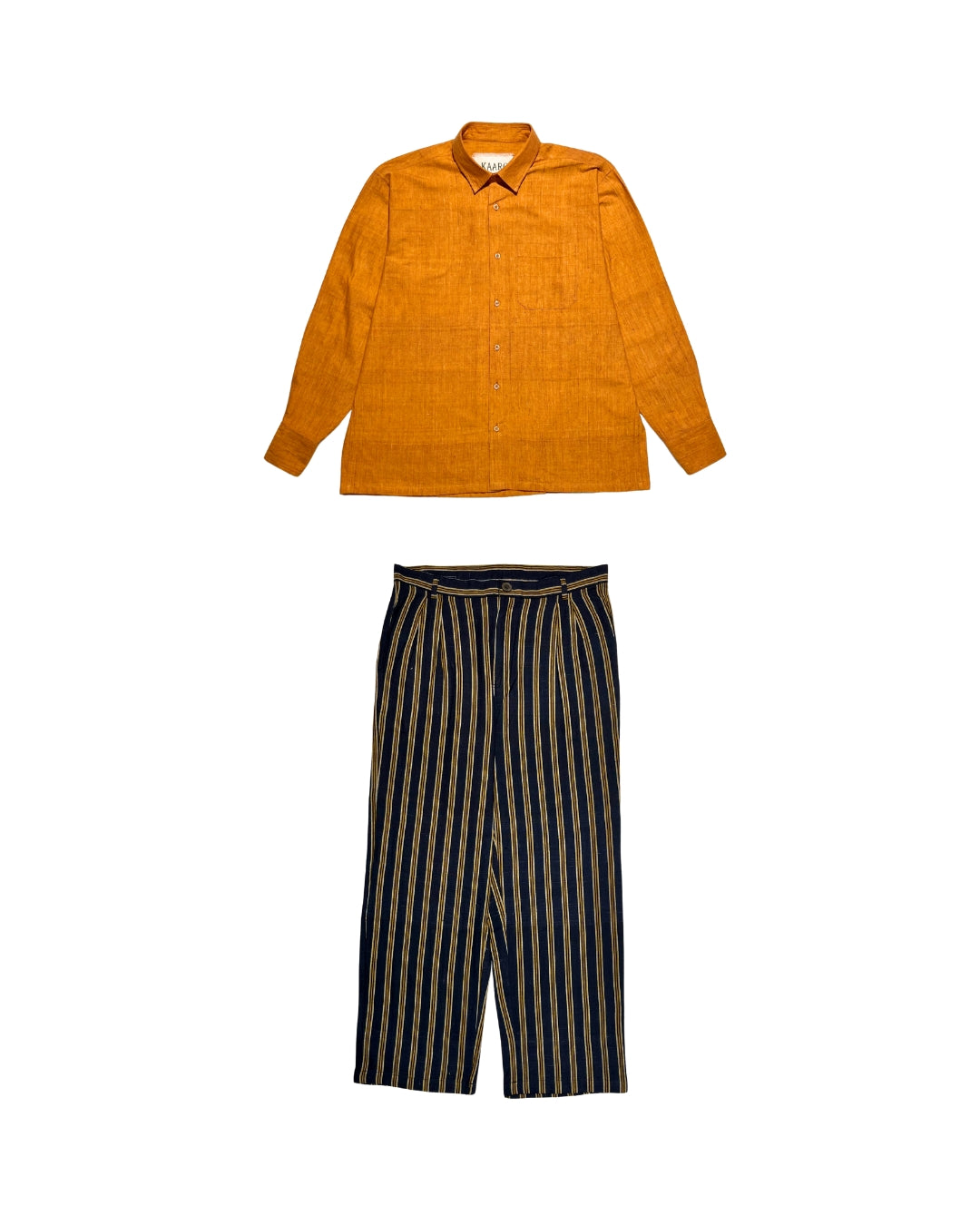 Amber & Midnight Handwoven Co-ord Set – 100% Cotton, Made With Love