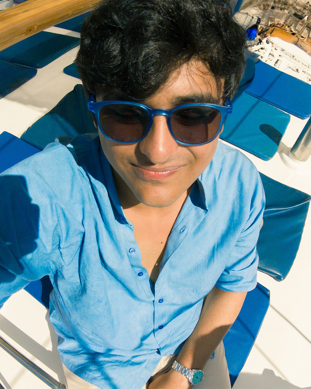 The Shibori Indigo | Kimono Shirt in Organic Indigo on Handwoven Cotton