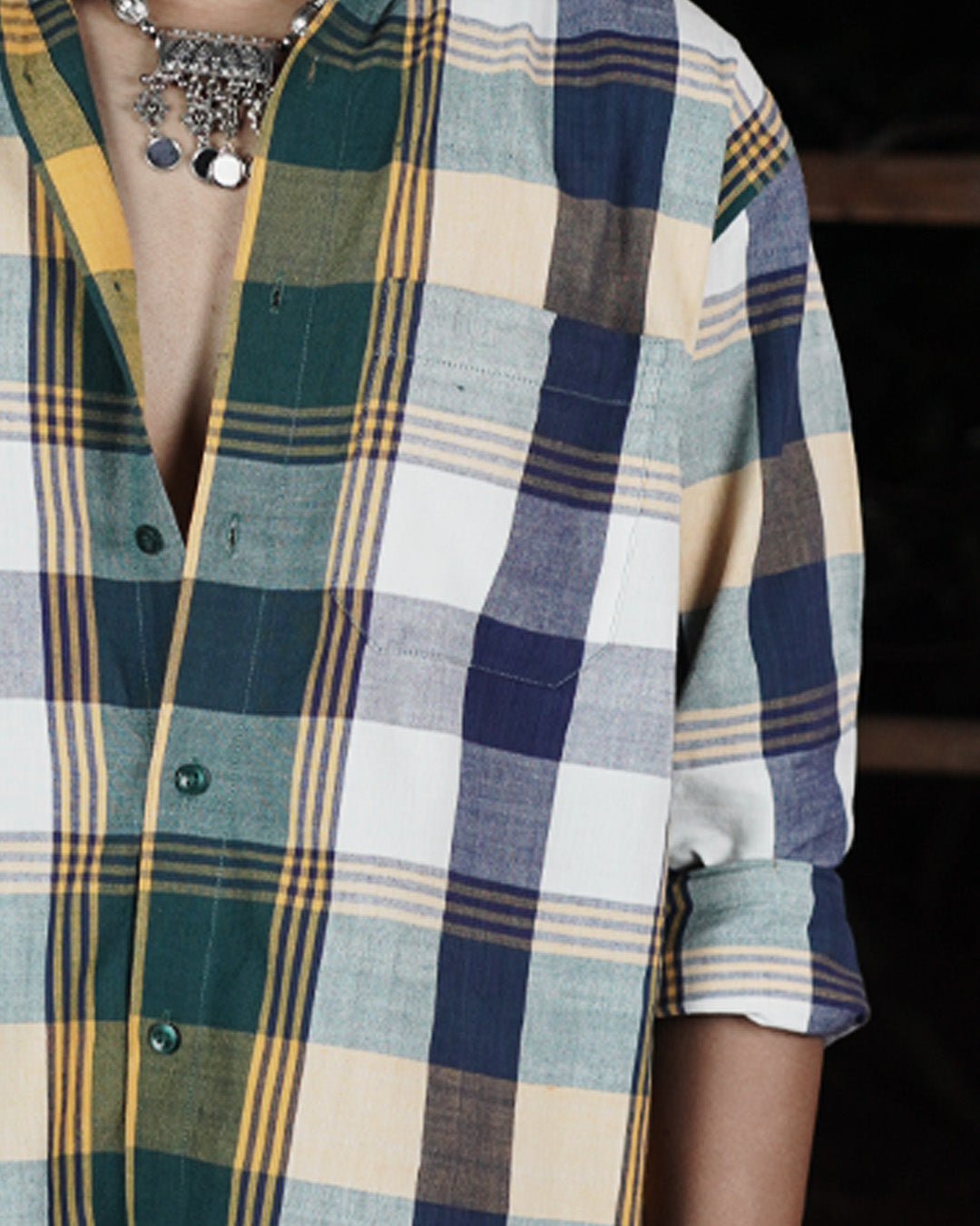 Harbour Dusk Handwoven Full Sleeve Shirt