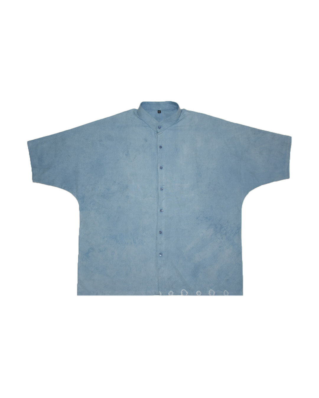 indigo blue shirt on a white background