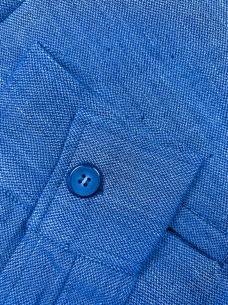 Handwoven Cotton Overshirt – Indigo Blue