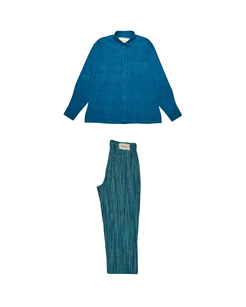 Ocean Haze & Tide Handwoven Co-ord Set – 100% Cotton, Made With Love