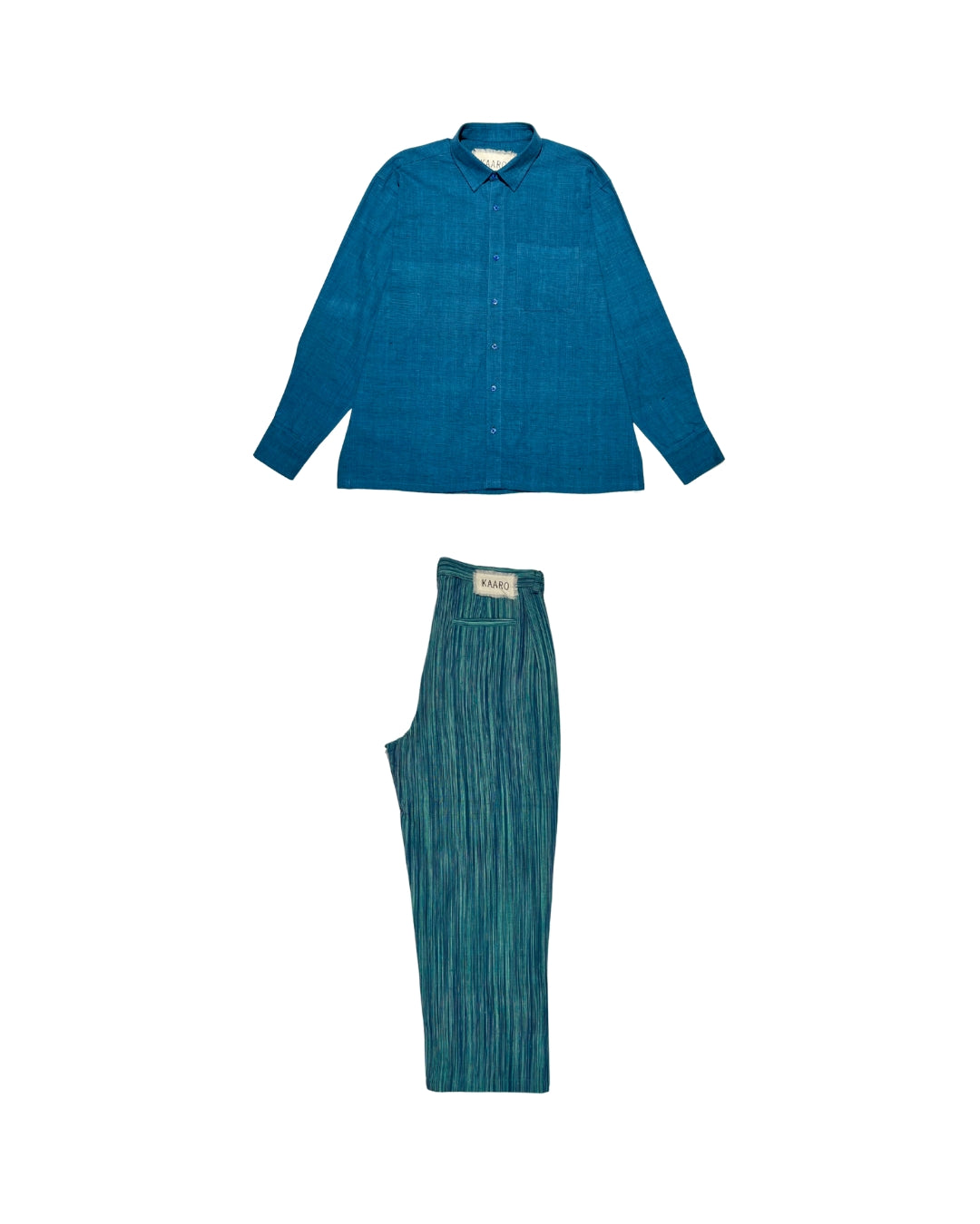Ocean Haze & Tide Handwoven Co-ord Set – 100% Cotton, Made With Love