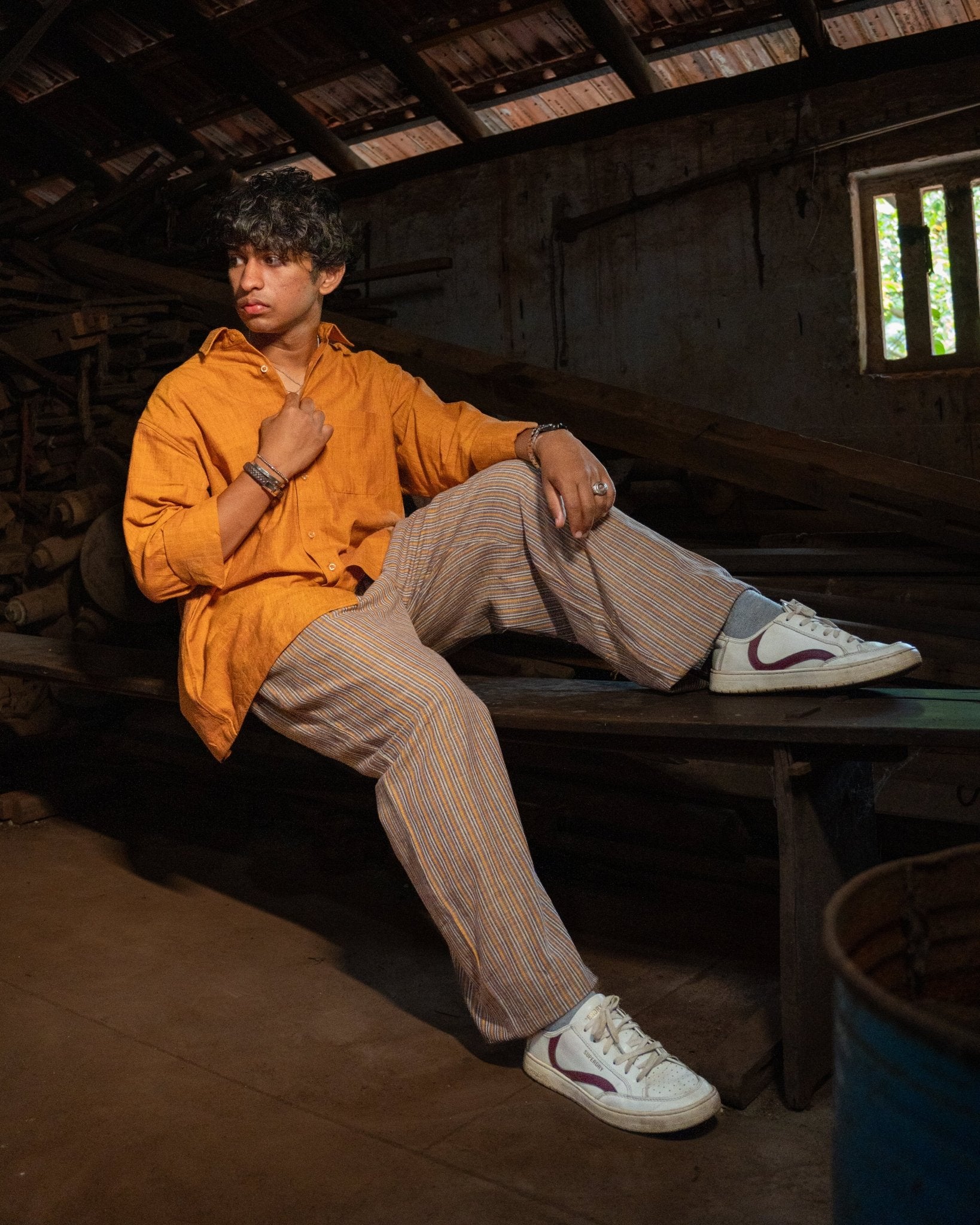 Amber & Dusk Handwoven Co - ord Set – 100% Cotton, Made With Love - Kaaro - handwoven cotton - sustainable - ethical