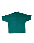 Bottle Green Handwoven Kimono Shirt – Handwoven in Kerala - Kaaro - handwoven cotton - sustainable - ethical