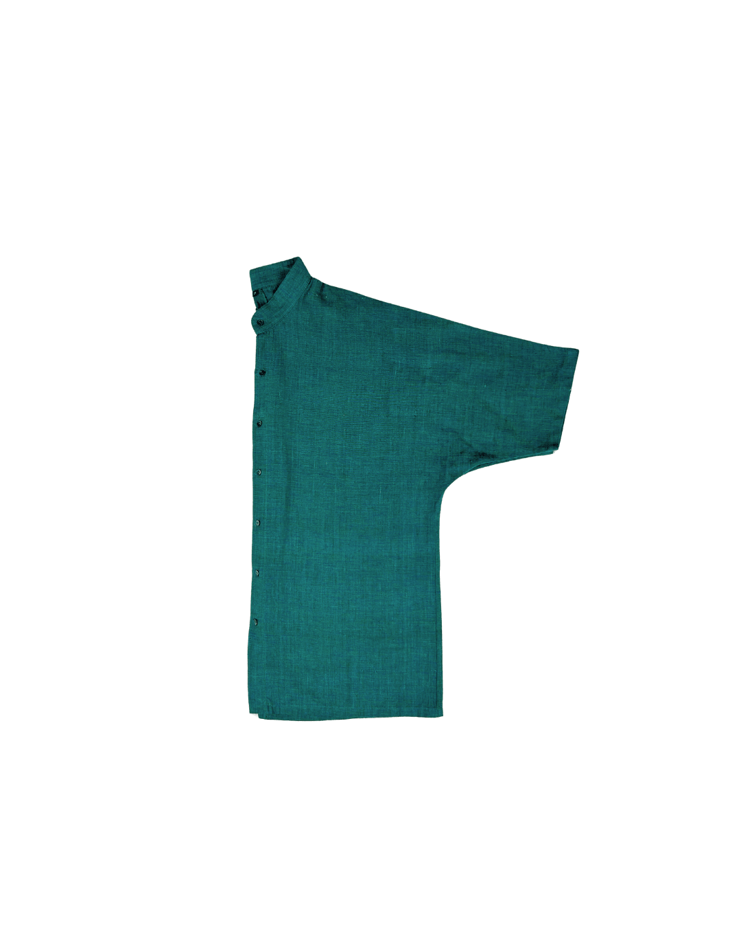 Bottle Green Handwoven Kimono Shirt – Handwoven in Kerala - Kaaro - handwoven cotton - sustainable - ethical
