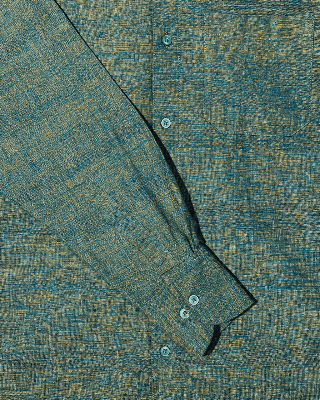 Green Full Sleeve Shirt - Handspun & Handwoven - Kaaro - handwoven cotton - sustainable - ethical