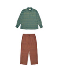 Green & Russet Handwoven Co - ord Set – 100% Cotton, Made With Love - Kaaro - handwoven cotton - sustainable - ethical
