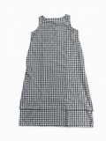 Grey Check Dress in Handloom Cotton - Kaaro - handwoven cotton - sustainable - ethical