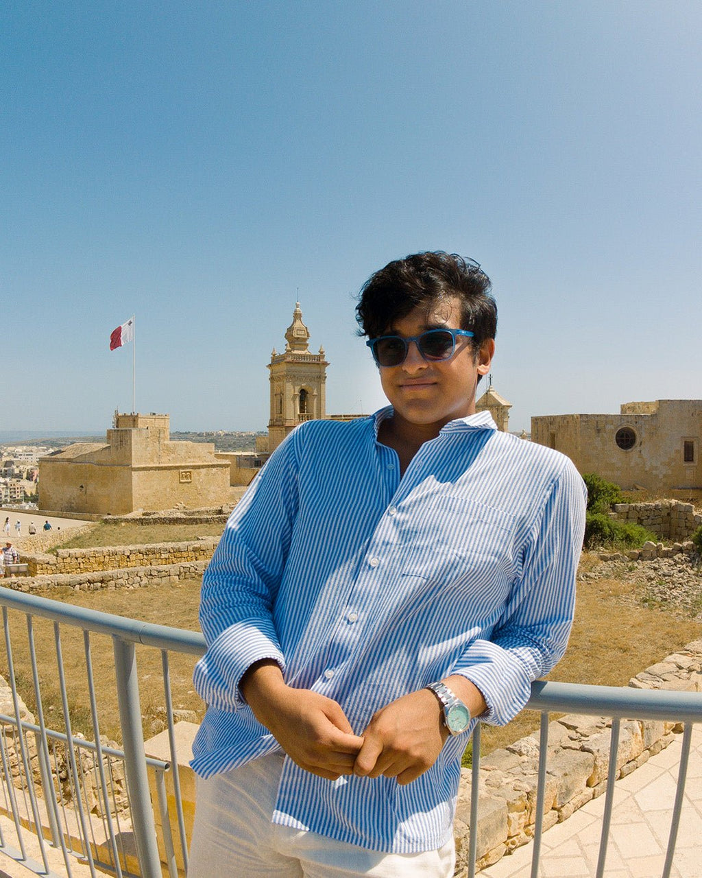 Handwoven Blue Pinstripe Shirt – Long Sleeve - Kaaro - handwoven cotton - sustainable - ethical