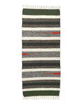 Handwoven Cotton Rug – Earth Stripe with Red Accent | Artisan - Made - Kaaro - handwoven cotton - sustainable - ethical