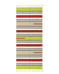 Handwoven Cotton Rug – Red, Olive & Beige Stripes | Artisan - Made - Kaaro - handwoven cotton - sustainable - ethical