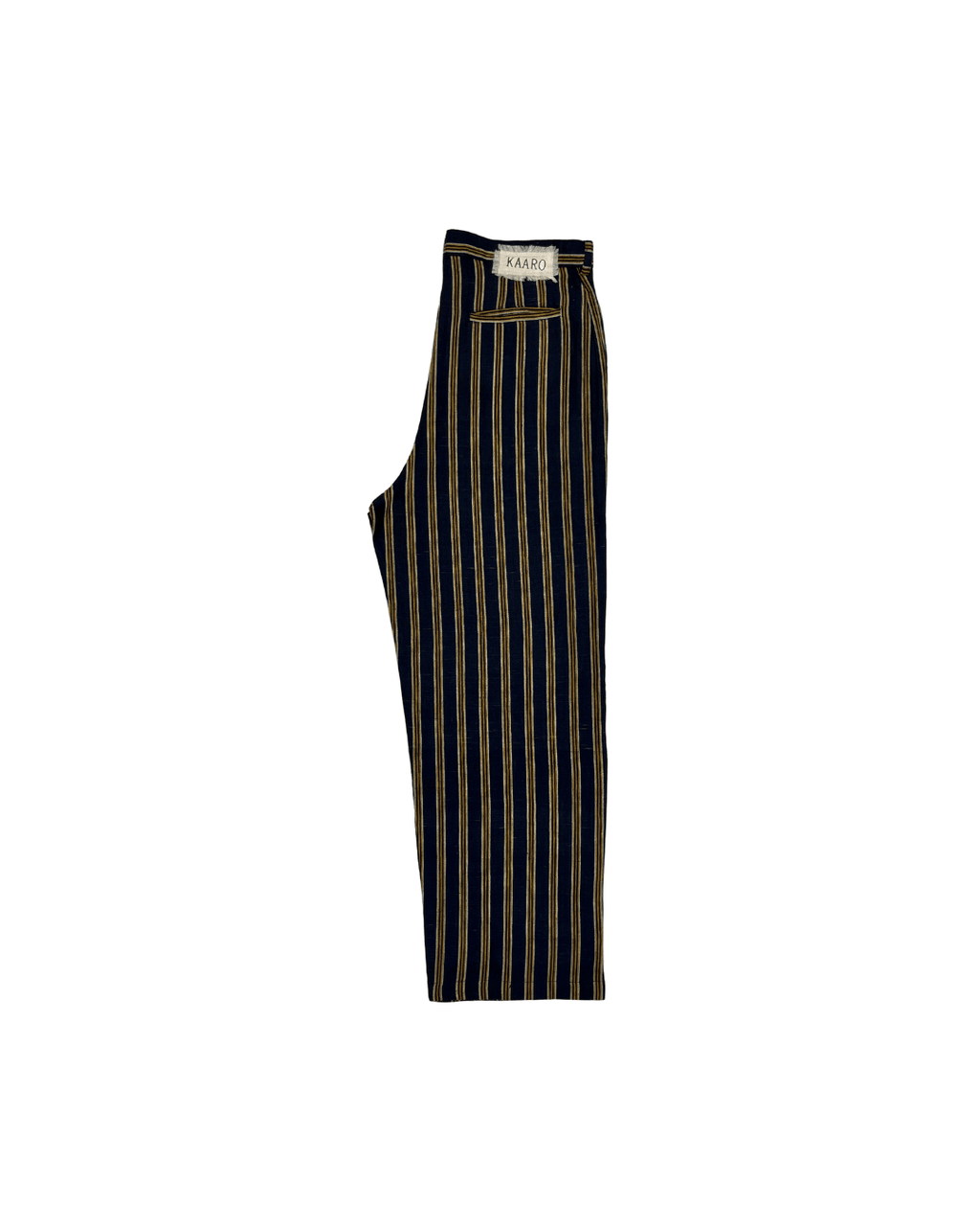 Midnight Striped Handwoven Trousers – Relaxed Fit - Kaaro - handwoven cotton - sustainable - ethical