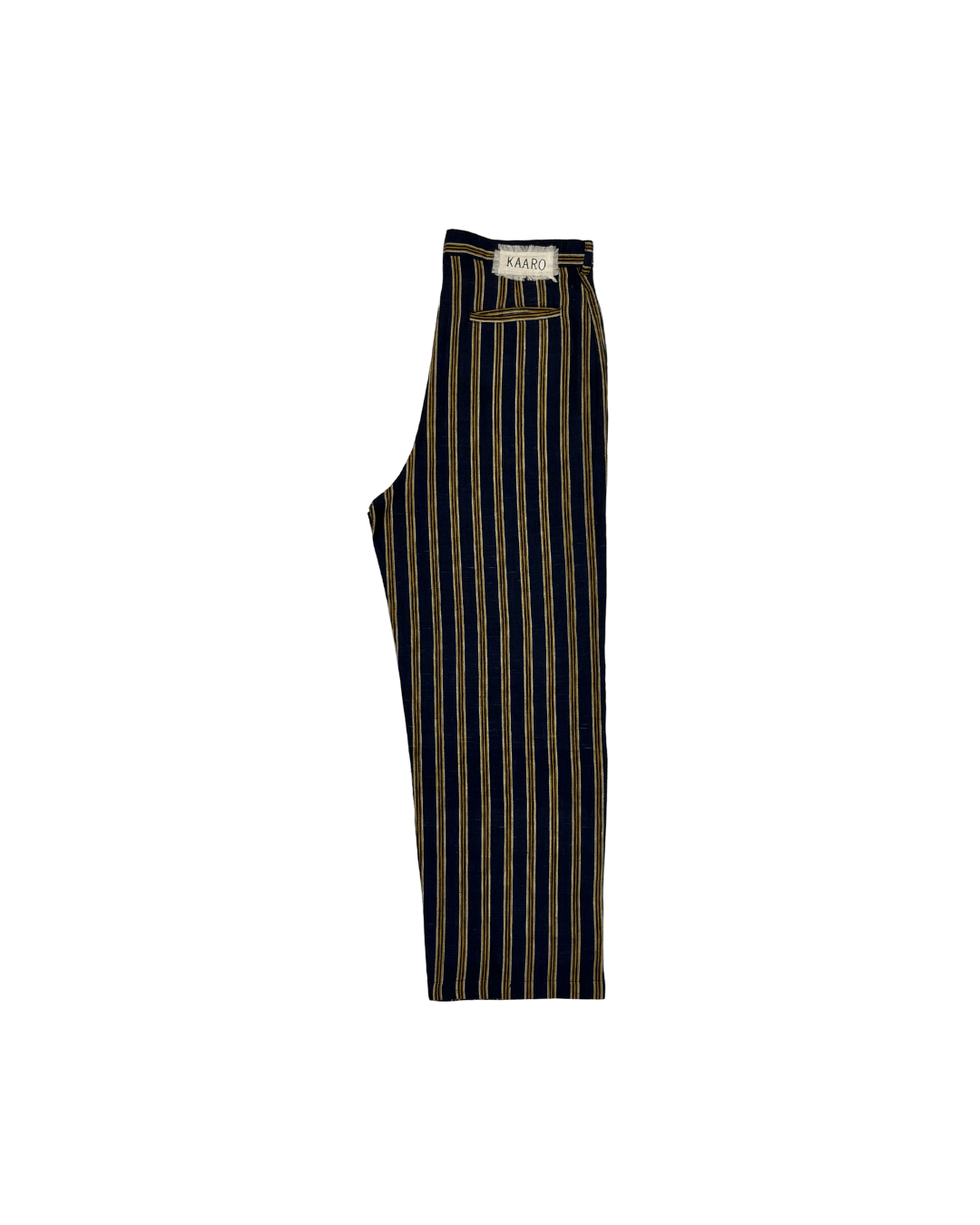 Midnight Striped Handwoven Trousers – Relaxed Fit - Kaaro - handwoven cotton - sustainable - ethical