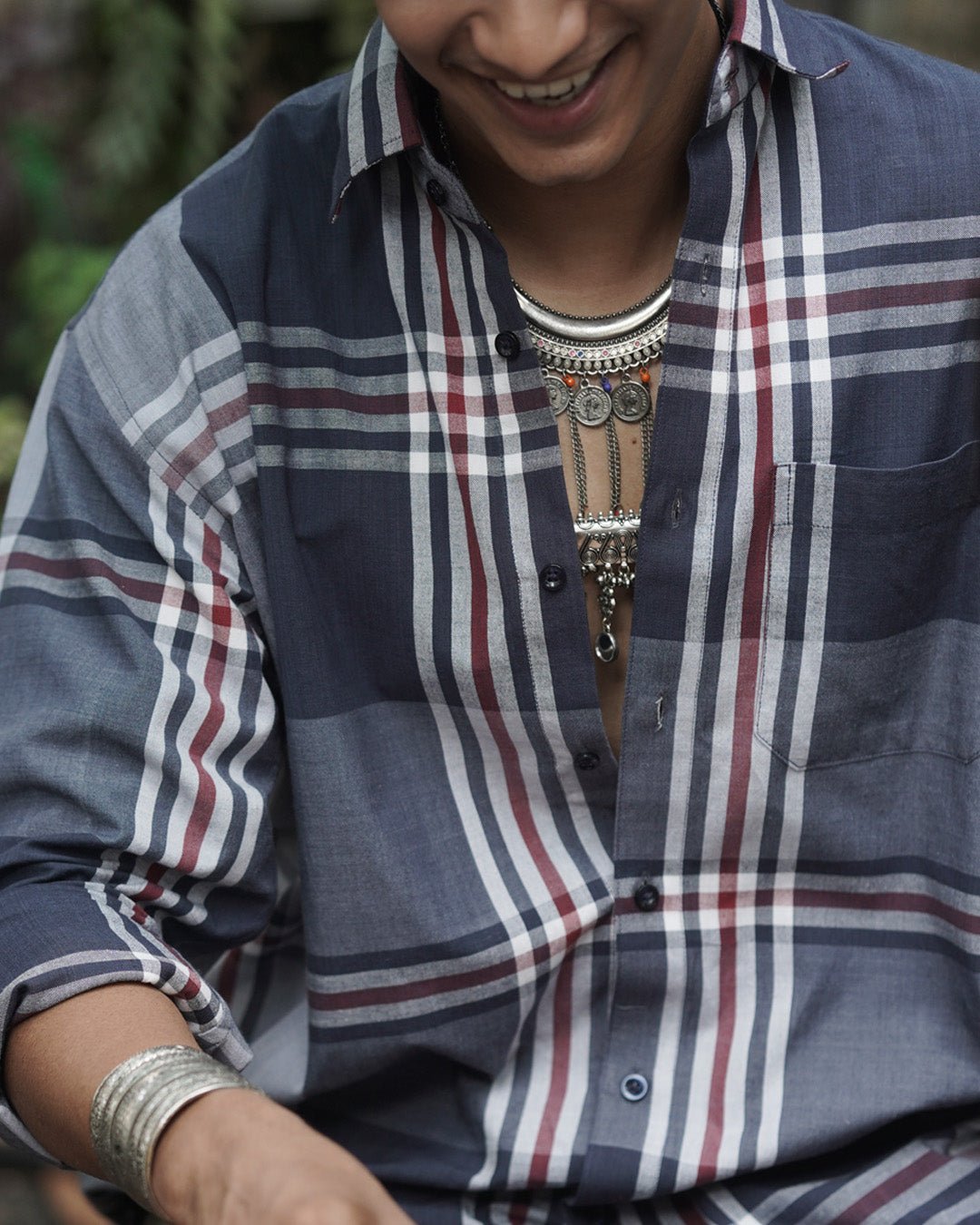 Monsoon Quiet Handwoven Full Sleeve Shirt - Kaaro - handwoven cotton - sustainable - ethical