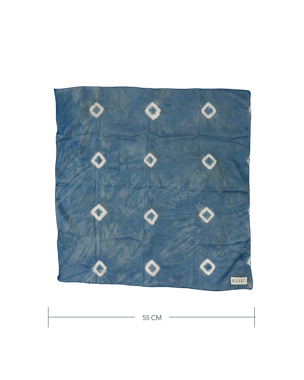 Neel Heera Bandana | Indigo shibori | Hand dyed - Kaaro - handwoven cotton - sustainable - ethical