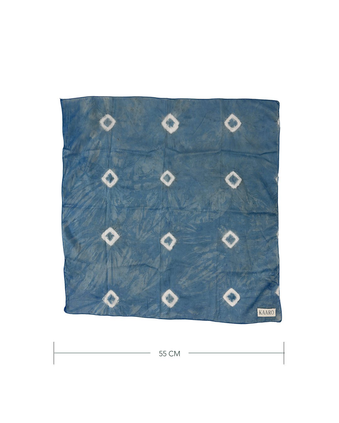Neel Heera Bandana | Indigo shibori | Hand dyed - Kaaro - handwoven cotton - sustainable - ethical