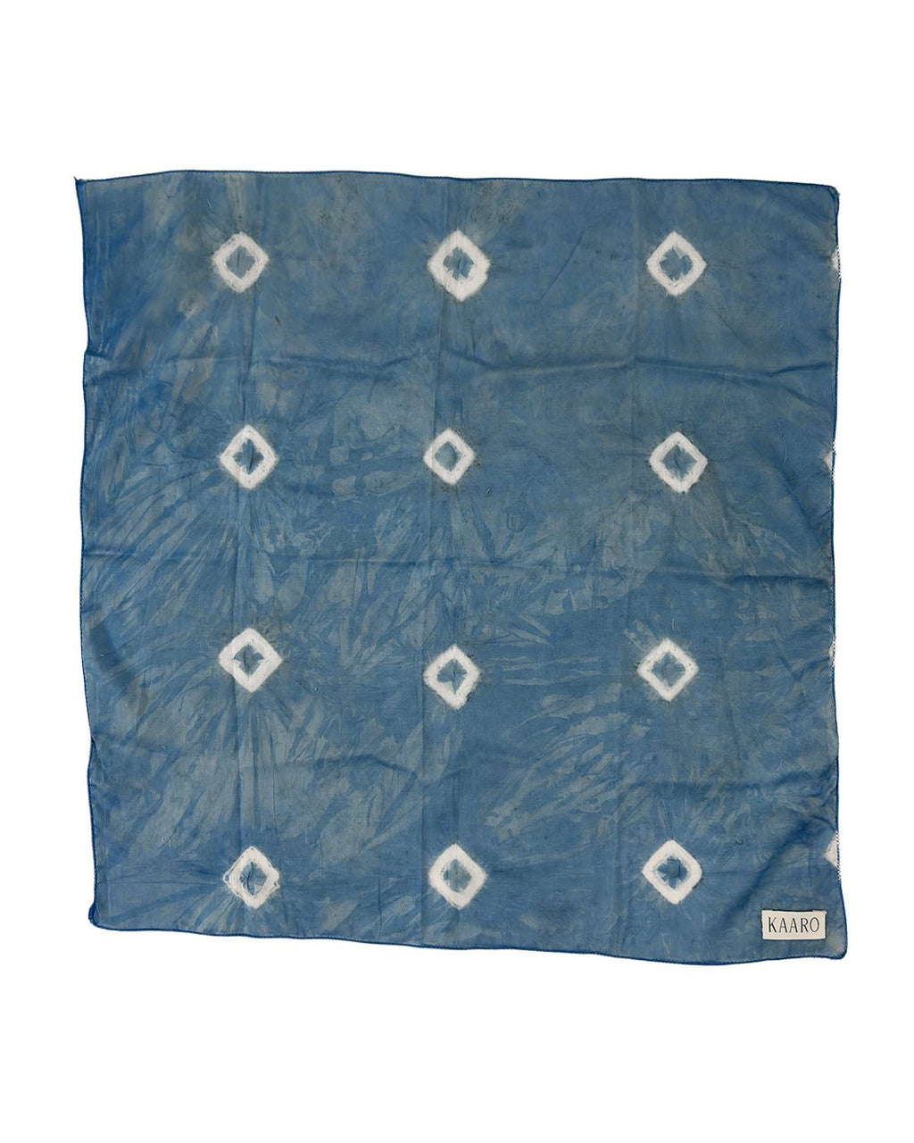 Neel Heera Bandana | Indigo shibori | Hand dyed - Kaaro - handwoven cotton - sustainable - ethical