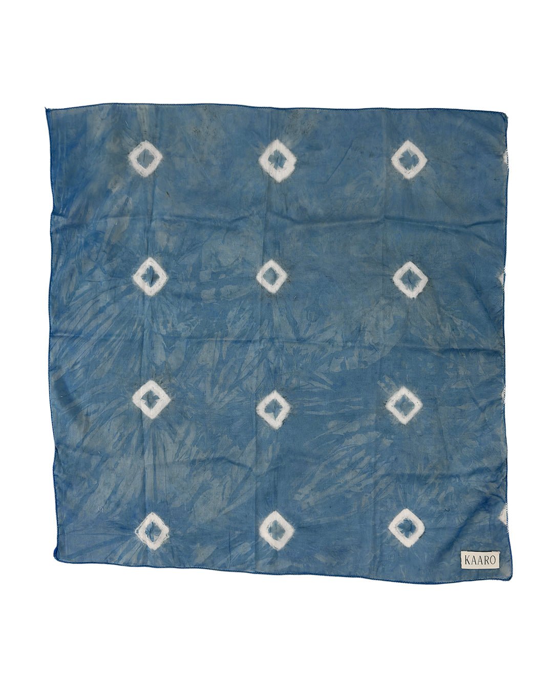 Neel Heera Bandana | Indigo shibori | Hand dyed - Kaaro - handwoven cotton - sustainable - ethical