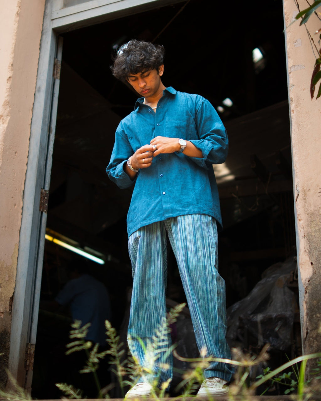 Ocean Haze & Tide Handwoven Co - ord Set – 100% Cotton, Made With Love - Kaaro - handwoven cotton - sustainable - ethical