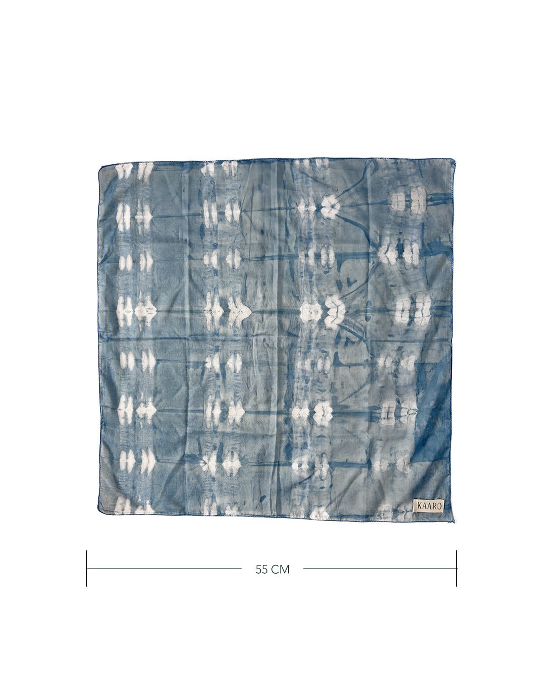 The Neel Bandana | Indigo shibori | Hand dyed - Kaaro - handwoven cotton - sustainable - ethical