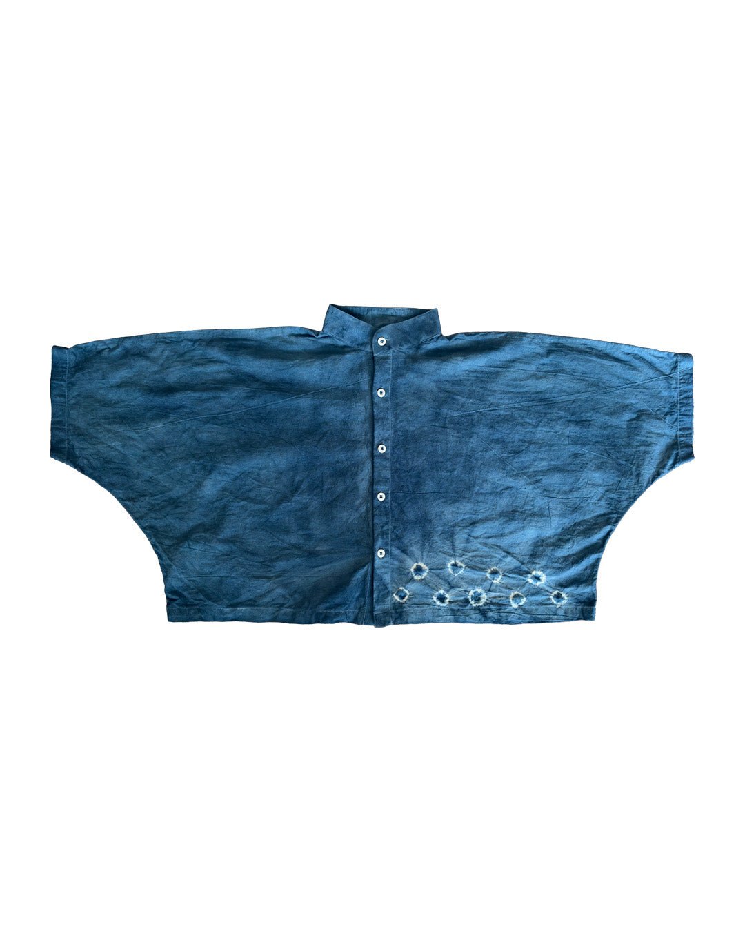 The Shibori Indigo | Kimono Shirt in Organic Indigo on Handwoven Cotton - Kaaro - handwoven cotton - sustainable - ethical